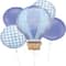 Blue Hot Air Balloon 5-Piece Foil Balloon Bouquet